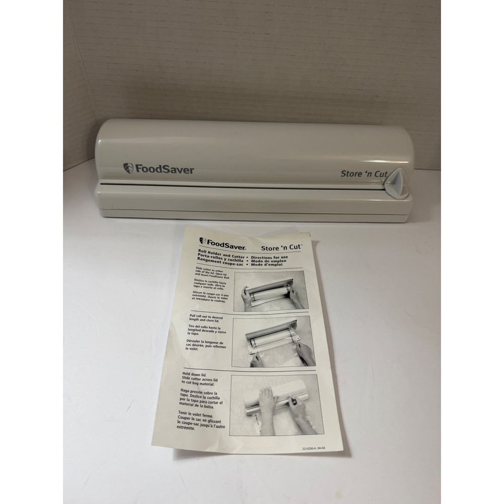 FoodSaver Store n Cut Roll Holder and Cutter White Tilia Vacuum Sealer Bag Tool